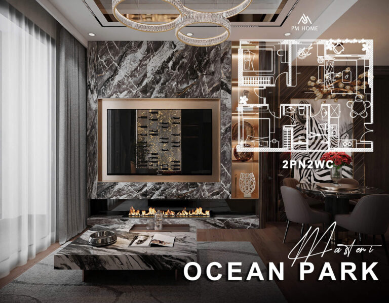 Thiết kế nội thất 2 PN - Masteri ocean Park